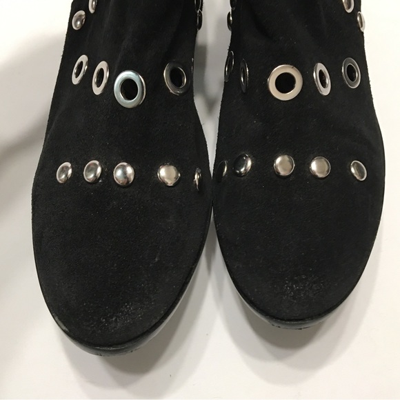 Sam Edelman Black Suede Studded Boots - Picture 7 of 15